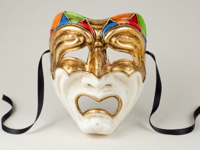 Ceramic Decorative Music Mask Made in Venice - Ruby Lane